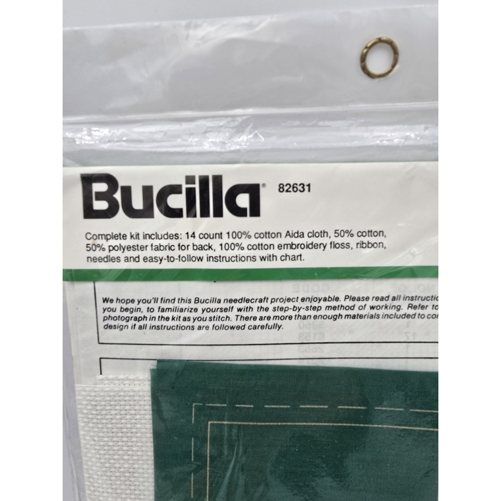 Bucilla Christmas Squares Counted Cross Stitch Kit Ornaments Set Of 4 New - Picture 3 of 3